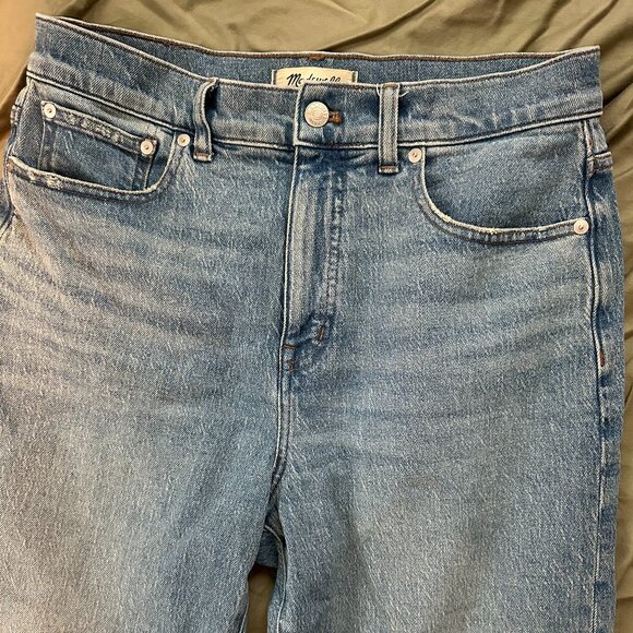 Madewell The 90s Creased High-Waist Straight-Leg Jeans – Size 28 - Picture 4 of 6